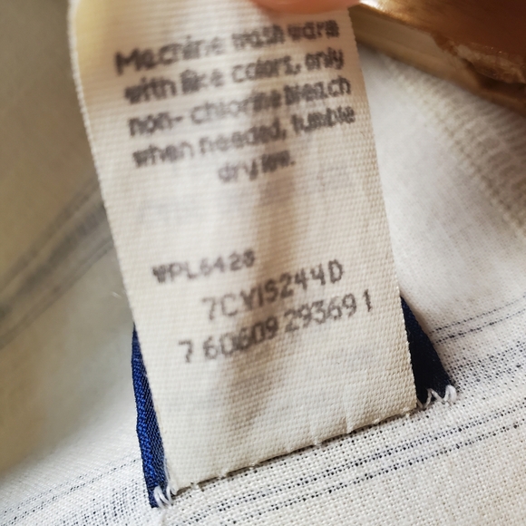 Vintage Wrangler Cream Black Casual Button Down Shirt. Short Sleeve. LG. B0018 - Picture 4 of 9